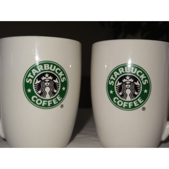 Starbucks Other - Lot 2x Starbucks MERMAID 2-sided SIREN Mug Cup 2007 10.2 Oz White Ceramic Coffee